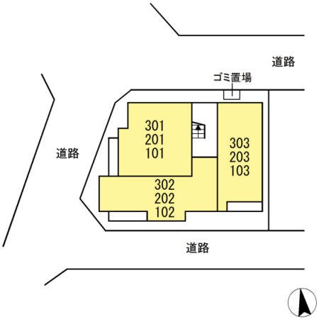 DRESIDENCE府中桜通り  区画図です。