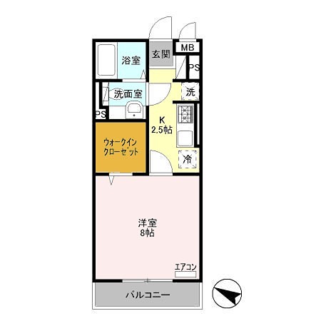 シャルマンS 単身さんにオススメの間取りです。