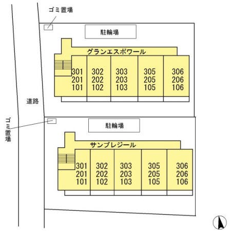 サンプレジール 区画図です。
