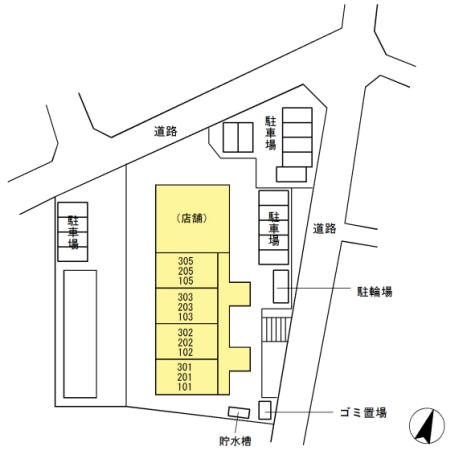 サニーハイツ村野 敷地内駐車場です。