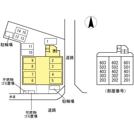 アスティーけやき 区画図です。