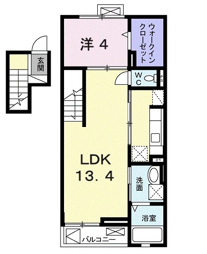 リヤン オートロックの1ＬＤＫです。