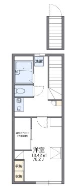 レオパレスグリーンオアシス 単身さんにオススメの間取りです。