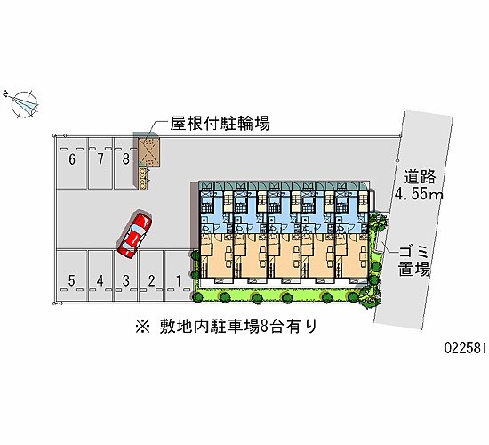 レオパレスグリーンオアシス 敷地内駐車場があります。