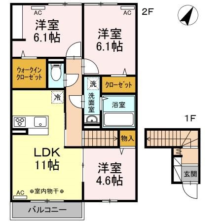 Camelot　A棟 新婚さん、ファミリーさんにオススメの間取りです。