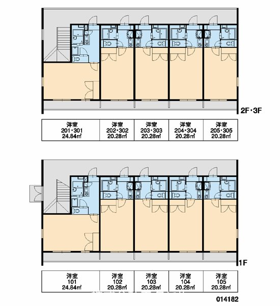 レオパレス葵第２ 区画図です。