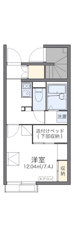 レオパレスブライトセゾン 単身さんにオススメの間取りです。