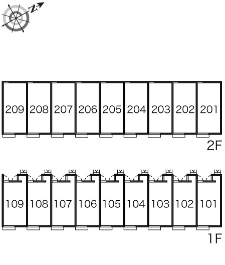 レオパレスブライトセゾン 配置図です。