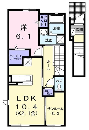 ゼファーイン 充実設備の１LDKです。