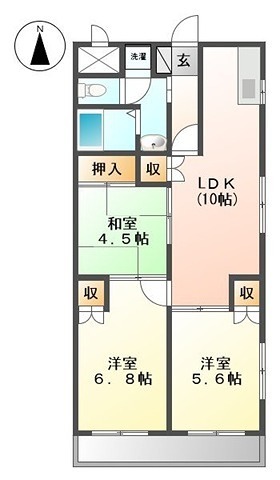 スカイヒルズほそや 広々とした物件です。