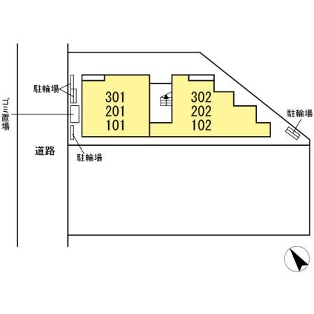 ストリーム久米川 配置図です。