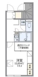 レオパレスセンターウエスト1 人気のバストイレ別の間取りです。