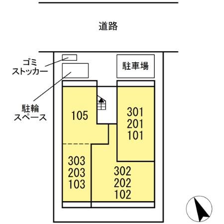 カーサ門源 配置図です。