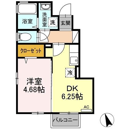 マロウコート 充実設備の１DK。