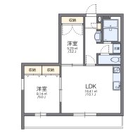 レオパレスはなみずき壱番館 南向きの１ＳＬＤＫです。