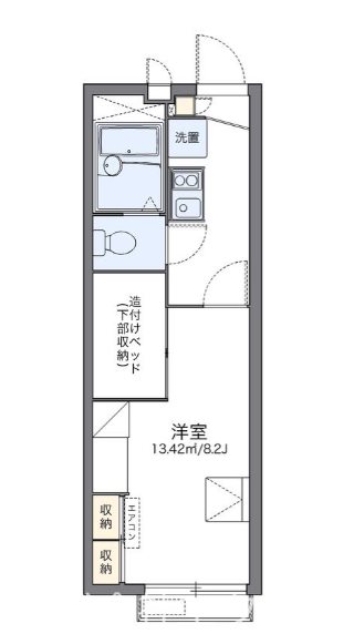 レオパレス砂漠のバラ 単身さんにオススメの間取りです。