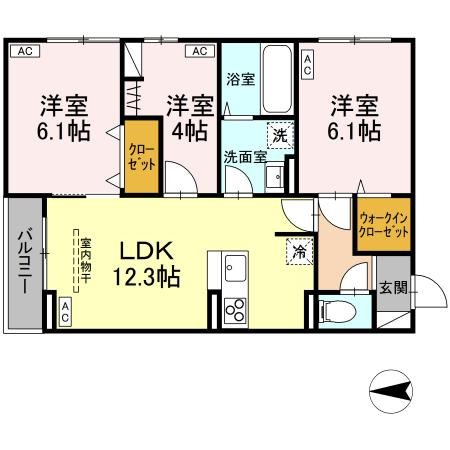 Dスクエア本町 新婚さん、ファミリーさんにオススメの間取りです。