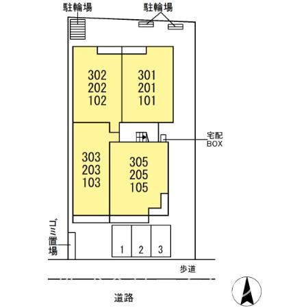 Dスクエア本町 見取り図です。