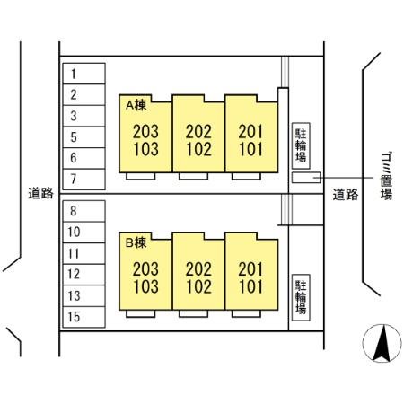 フェリーチェ　B棟 見取り図です。