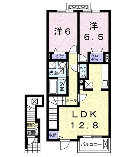 ソレイユ 南向きの２LDKです。
