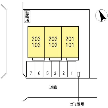 サニーコートライアン5 見取り図です。