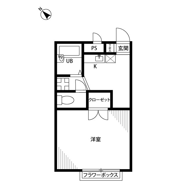 プレジール神明ヒルズ 人気のバストイレ別の間取りです。