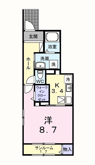 エールトロワ 単身者さんにおすすめの間取りです。