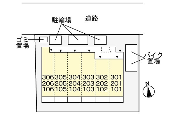 クレメントガーデン5 配置図です。