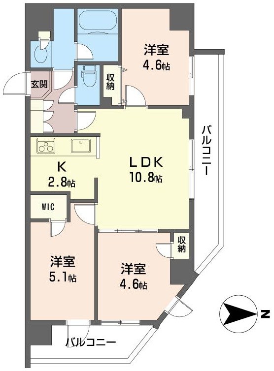 ツインズ国立Ⅰ 間取り