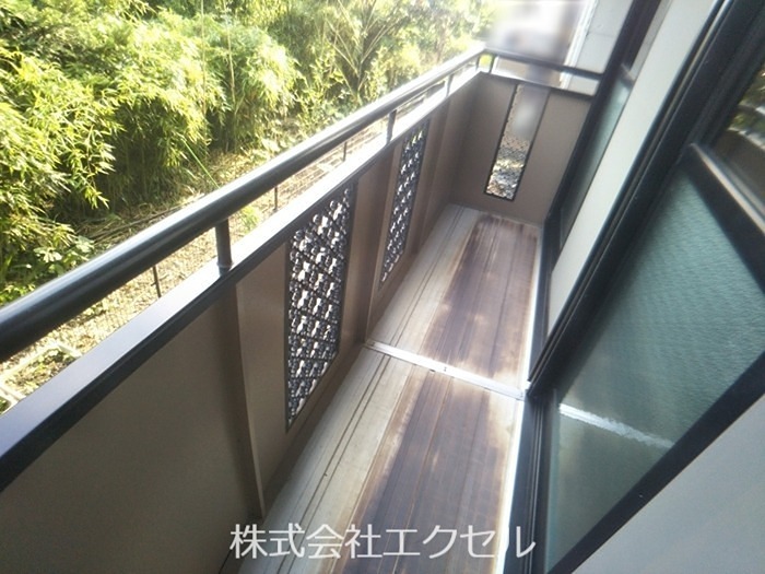 サンパレス青梅 南向きのバルコニーです。