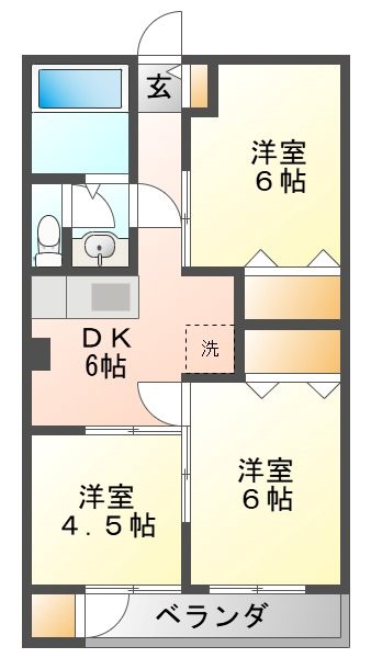上水ハイツ   間取り