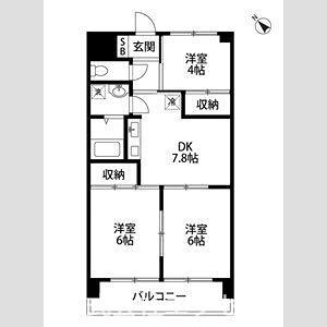 フェリーチェ相模 住み分けに便利な間取りです。