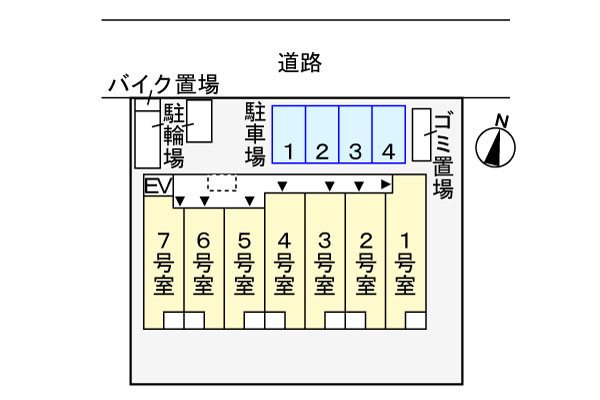 メゾンドルノン 見取り図です。