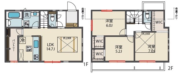 BLOOMING MAISON小平市大沼町3号棟 間取り