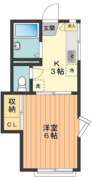 ロイハウス バストイレ別で人気の1Ｋです。