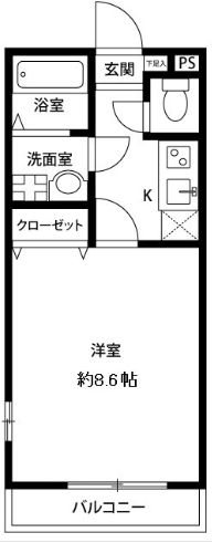 アムールTODORI 人気のバストイレ別、広めの１Ｋです。