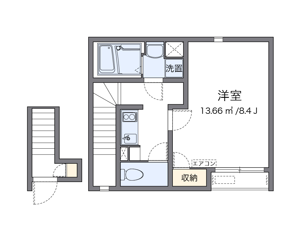 クレイノまほろば２１ 代表的な間取のため実際の間取とは異なる場合があります