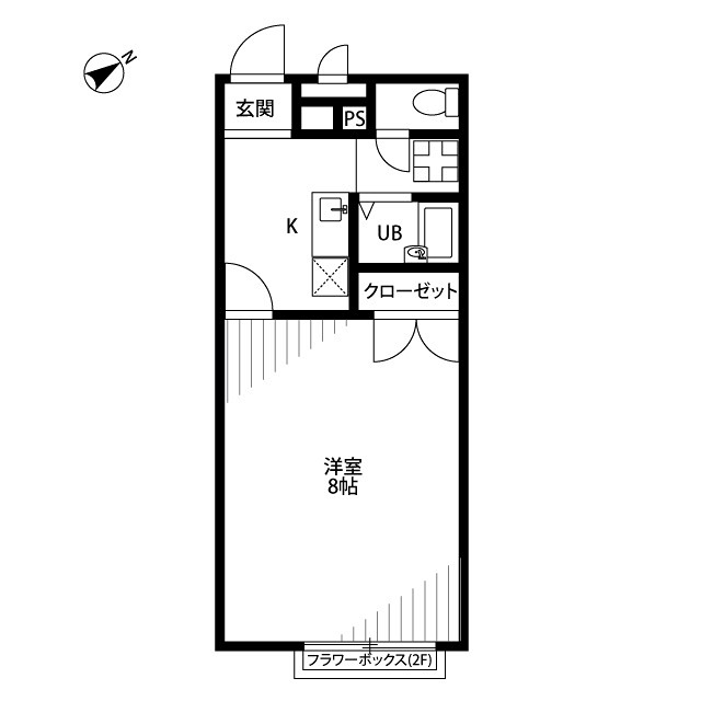 アムールコンフォート 洋室8帖の広々間取りです。