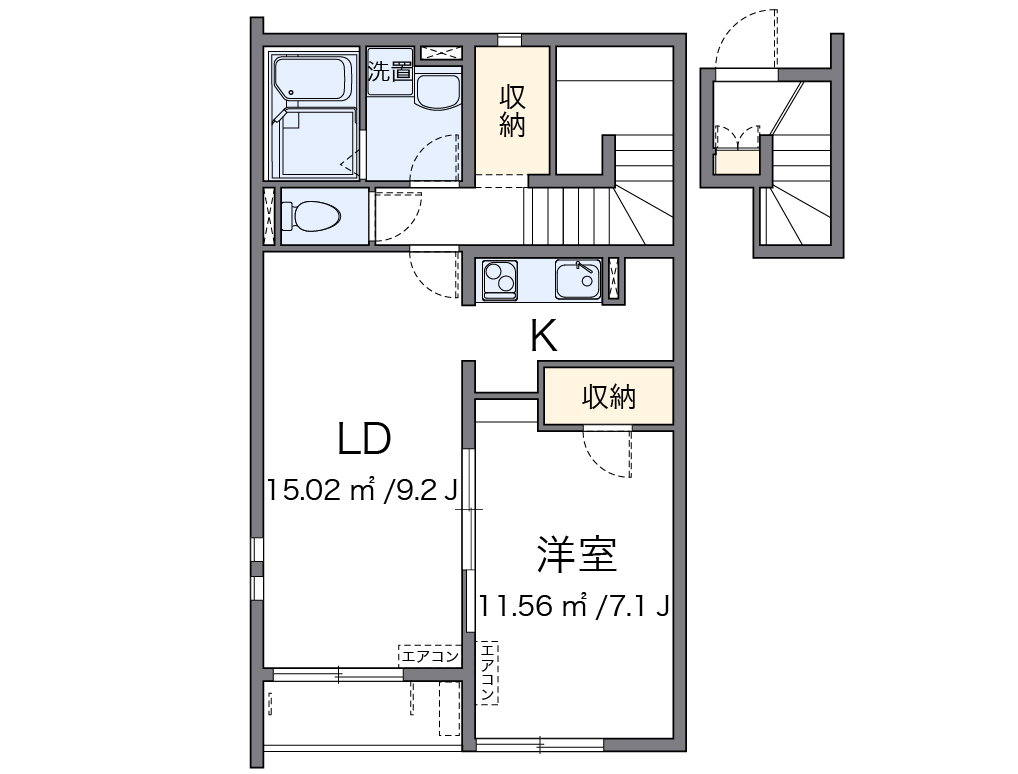 クレイノクオーレ狭山 代表的な間取のため実際の間取とは異なる場合があります