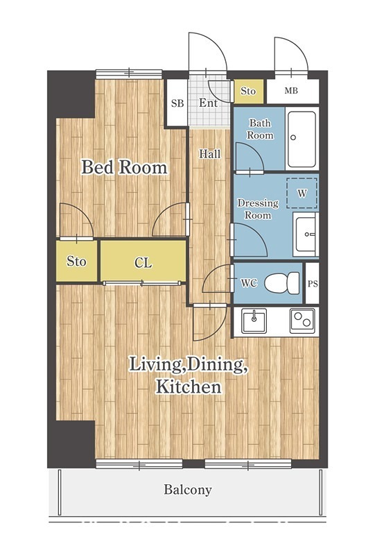 レイハウス橋本 1LDKのお部屋です。