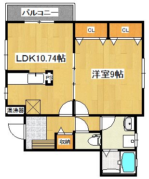 レーヴ・エスポワール 間取り図上部が２０２号室です☆