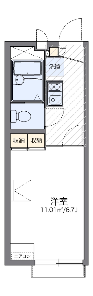 レオパレスクレスト 代表的な間取のため実際の間取とは異なる場合があります