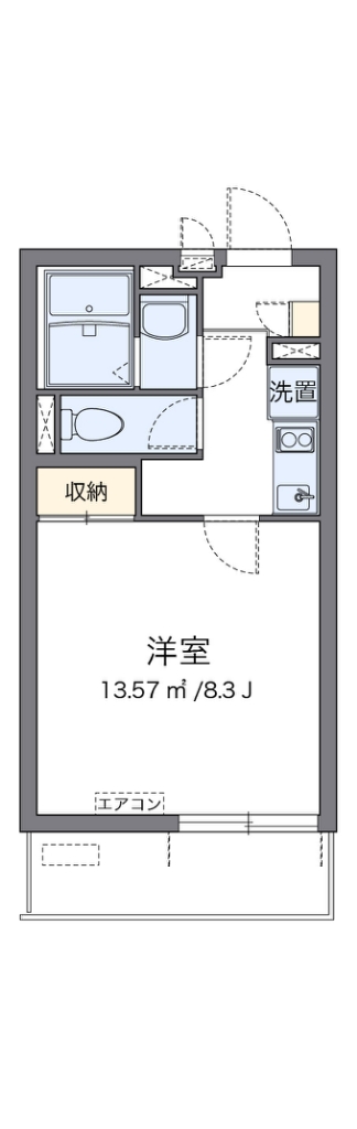 クレイノオールミエール天神 代表的な間取のため実際の間取とは異なる場合があります