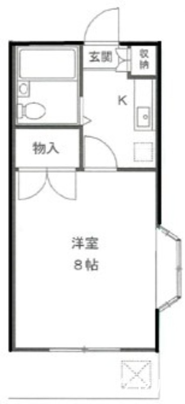 クロノス長沼 1Kのお部屋です。