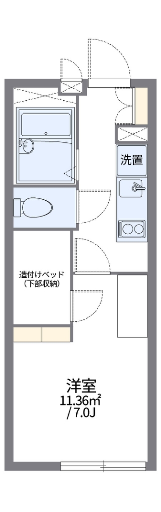 レオパレスシルバ　コート 代表的な間取のため実際の間取とは異なる場合があります