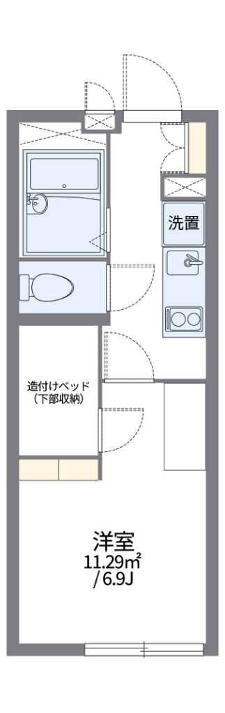 レオパレスシルバ　コート 代表的な間取のため実際の間取とは異なる場合があります