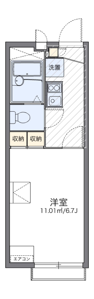 レオパレスクレスト 代表的な間取のため実際の間取とは異なる場合があります