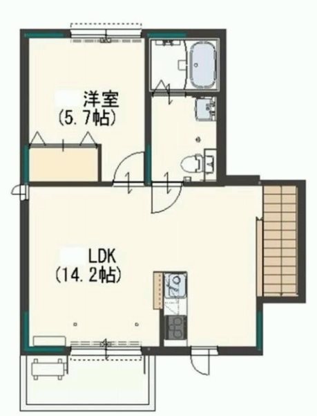 エルメゾン八王子中野上町 カップルさんにオススメの１ＬＤＫです。