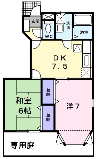 グリーンヴァレイＢ 間取り