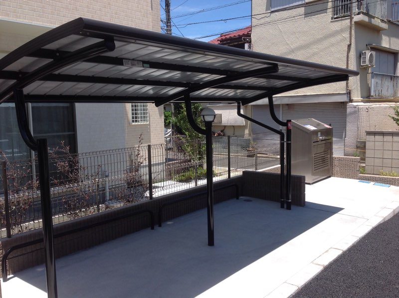 クレイノオールミエール天神 屋根付き駐輪場